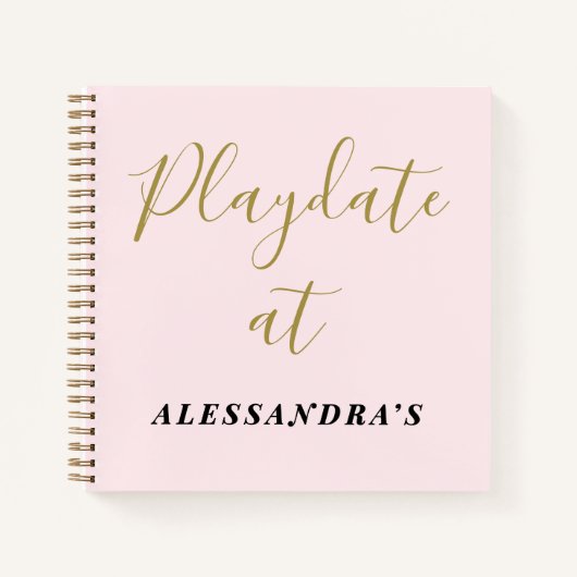 Custom Funny Pastel Pink Playdate Score Tracker  ノートブック (正面)