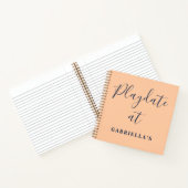 Custom Funny Peach Navy Playdate Score Tracker ノートブック (内部)