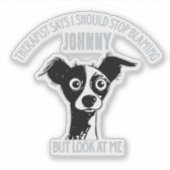 Custom Funny Photo & Name - Stop Blaming シール (正面)