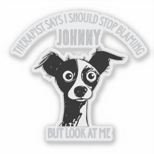 Custom Funny Photo & Name - Stop Blaming シール (正面)