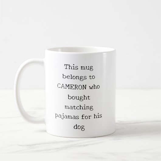 Custom Funny Quote Christmas Holiday Dog Lovers コーヒーマグカップ (左)
