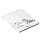 Custom Funny Racoon Animal Memopad Novelty Office ノートパッド (アングル)