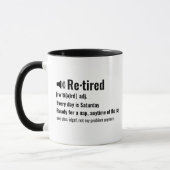 Custom Funny Retirement Definition Mug マグカップ (左)
