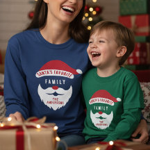Custom Funny Santa's Favorite Family Name