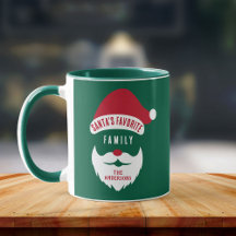 Custom Funny Santa's Favorite Family Name