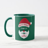Custom Funny Santa's Favorite Family Name マグカップ (左)