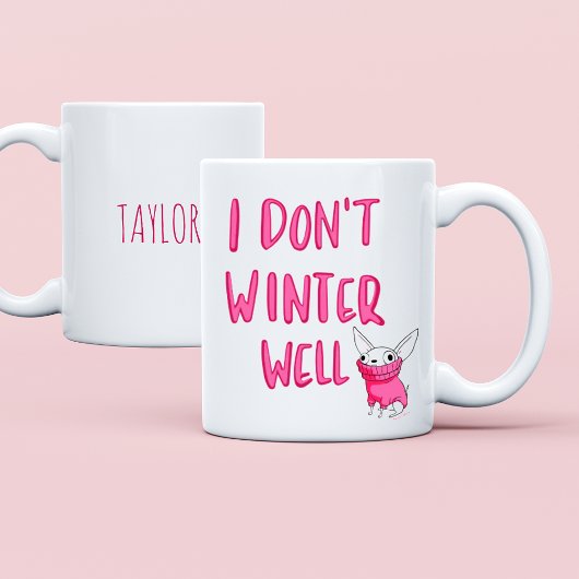 Custom Funny Saying Modern Friend Winter Quote コーヒーマグカップ