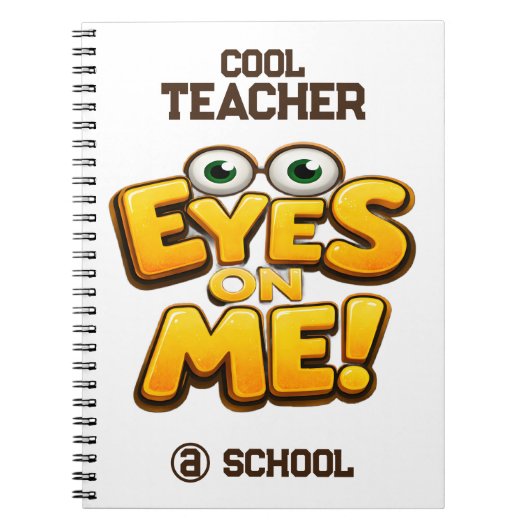 Custom Funny Teacher Gifts  Personalized by School ノートブック (正面)