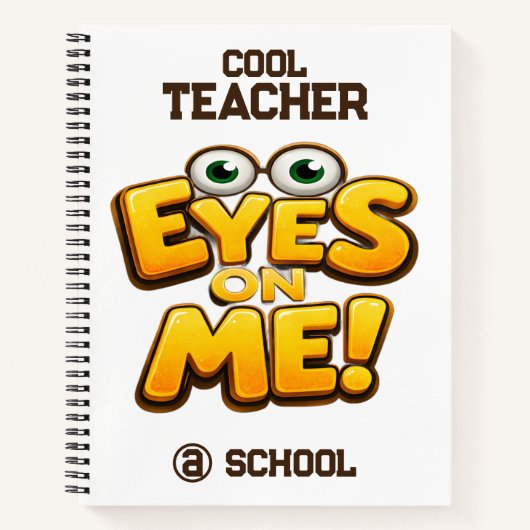 Custom Funny Teacher Gifts  Personalized by School ノートブック (正面)