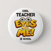 Custom Funny Teacher Gifts Personalized by School 缶バッジ (正面)