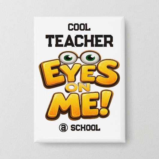 Custom Funny Teacher Gifts  Personalized by School 缶バッジ (正面)