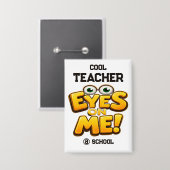 Custom Funny Teacher Gifts  Personalized by School 缶バッジ (正面/裏面)