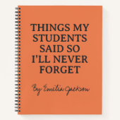 Custom Funny Teacher Journal for End of Year Gift ノートブック (正面)