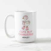 Custom Funny Tired Nurse Mug Gift for Nurse コーヒーマグカップ (左)