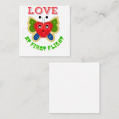 Custom Fuzzy Heart Butterfly Gift エンクロージャーカード (正面/裏面)