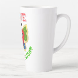 Custom Fuzzy Heart Butterfly Gift カフェラテマグ