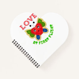 Custom Fuzzy Heart Butterfly Gift ノートブック