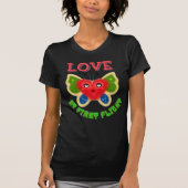 Custom Fuzzy Heart Butterfly Gift T-Shirt Tシャツ (正面)