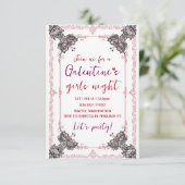 Custom Galentine Party Invitation 出欠カード (スタンド正面)