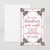 Custom Galentine Party Invitation 出欠カード (正面/裏面)