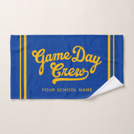 Custom Game Day Crew Team Spirit Blue Gold Sport ハンドタオル