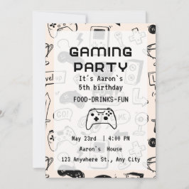 Custom Game Night Invitations 招待状