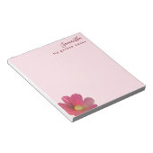 Custom Garden Notes Pastel Pink Watercolor  Flower ノートパッド (アングル)