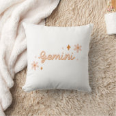 Custom Gemini Zodiac Name & Stars Minimalist Gift クッション (ブランケット)