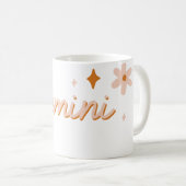 Custom Gemini Zodiac Name & Stars Minimalist Gift コーヒーマグカップ (正面右)