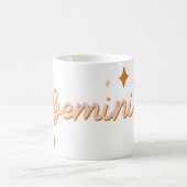 Custom Gemini Zodiac Name & Stars Minimalist Gift コーヒーマグカップ (中央)