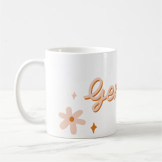 Custom Gemini Zodiac Name & Stars Minimalist Gift コーヒーマグカップ