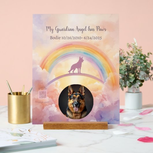 Custom German Shepherd Memorial Acrylic Sign アクリルサイン (ウェディング)