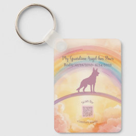 Custom German Shepherd Pet Loss Keychain キーホルダー