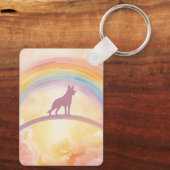 Custom German Shepherd Pet Loss Keychain キーホルダー (裏面)