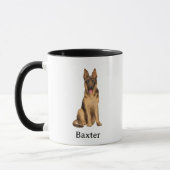 Custom German Shepherd Photo マグカップ (左)