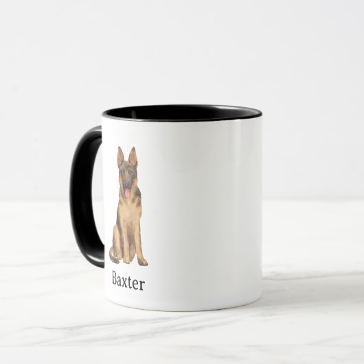 Custom German Shepherd Photo マグカップ (正面左)