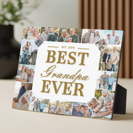 Custom Gift Best Grandpa Ever Family Photo Collage フォトプラーク