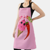 Custom gift Cute Ice Cream and Chili Pepper  エプロン (インサイチュ)