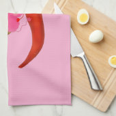 Custom gift Cute Ice Cream and Chili Pepper  キッチンタオル (四つ折り)