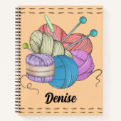  Custom Gift for Knitters, Knitting, Crochet Lover ノートブック (正面)