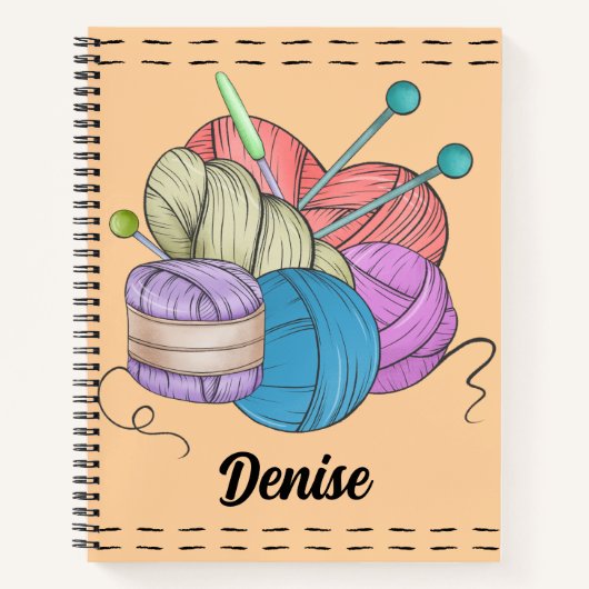  Custom Gift for Knitters, Knitting, Crochet Lover ノートブック (正面)
