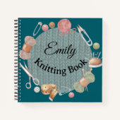 Custom Gift for Knitters, Knitting & Crochet Lover ノートブック (正面)