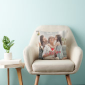 Custom Gift for Mother Grandma -Throw Pillow Photo クッション (椅子)