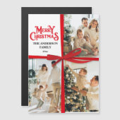 Custom Gift Wrapped Family Photo collage Christmas (正面/裏面)
