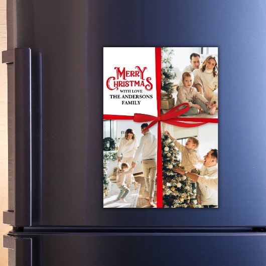 Custom Gift Wrapped Family Photo collage Christmas