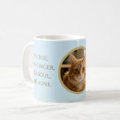 Custom Ginger Cat Photo and Name Coffee Mug コーヒーマグカップ (正面左)