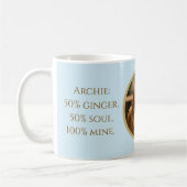 Custom Ginger Cat Photo and Name Coffee Mug コーヒーマグカップ (左)