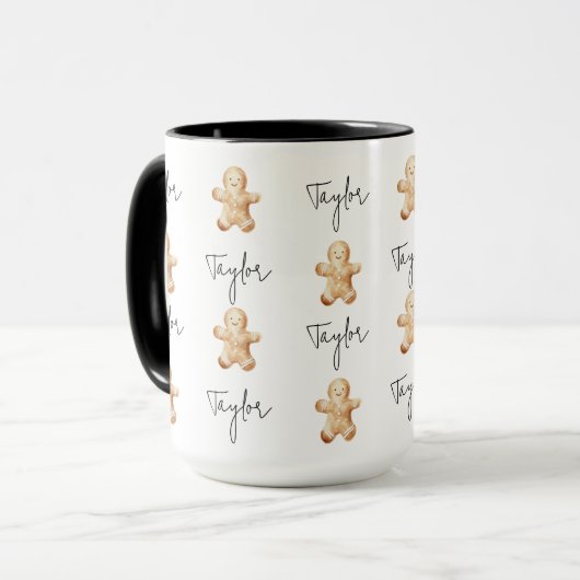 Custom Gingerbread Christmas Mug Gift for Friends マグカップ (正面左)