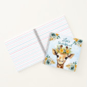 Custom Giraffe Floral Sketchbook for Kids ノートブック (内部)