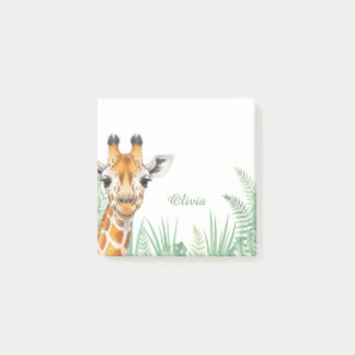Custom Giraffe Sticky Notes, Personalized Safari ポストイット